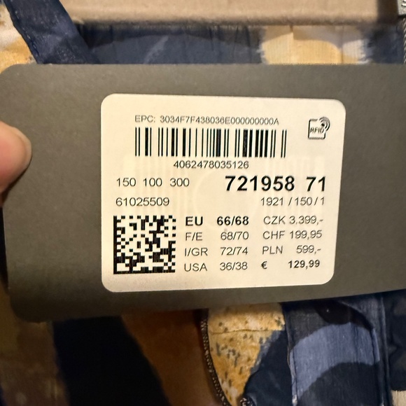 NWT Selection by Ulla Popken Sheer Print Tunic Blouse Plus Size 36/38 - Picture 12 of 14